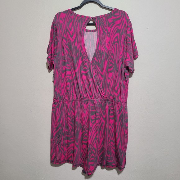 Torrid Super Soft Zebra Animal Print Sleep Romper Loungewear Plus Size 1X - Picture 2 of 5